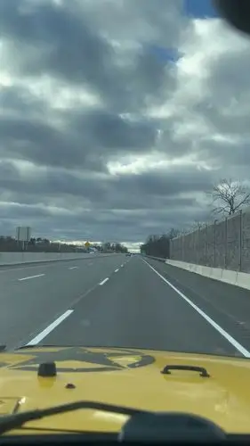 Cruising under a dramatic sky.
